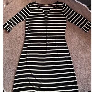 Hatley Striped Dress, Womens Size S/P Knit Long Sleeve, Casual Chic
